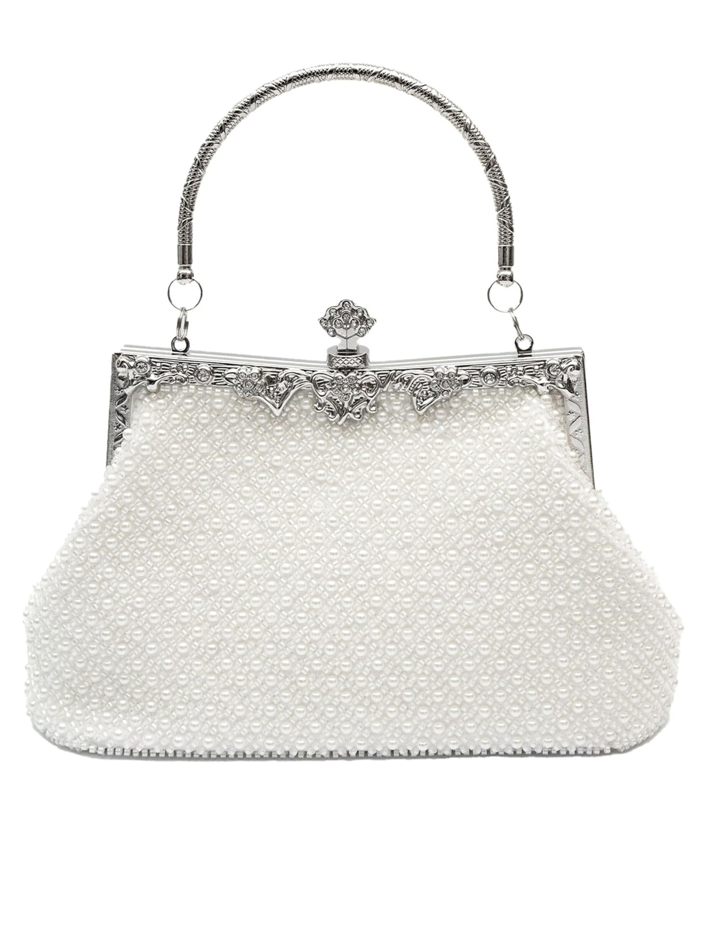 Tomshop24-7 Handtasche 'Brauttasche Margarita'‌‌‌‌‌‌‌‌ in Weiß: Vorderseite