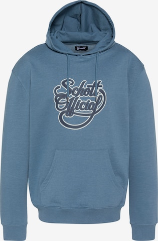 Sweat-shirt Schott NYC en bleu : devant