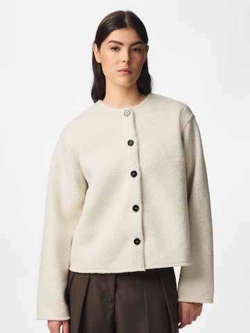 PIECES Between-season jacket 'PCOline' in Beige: front