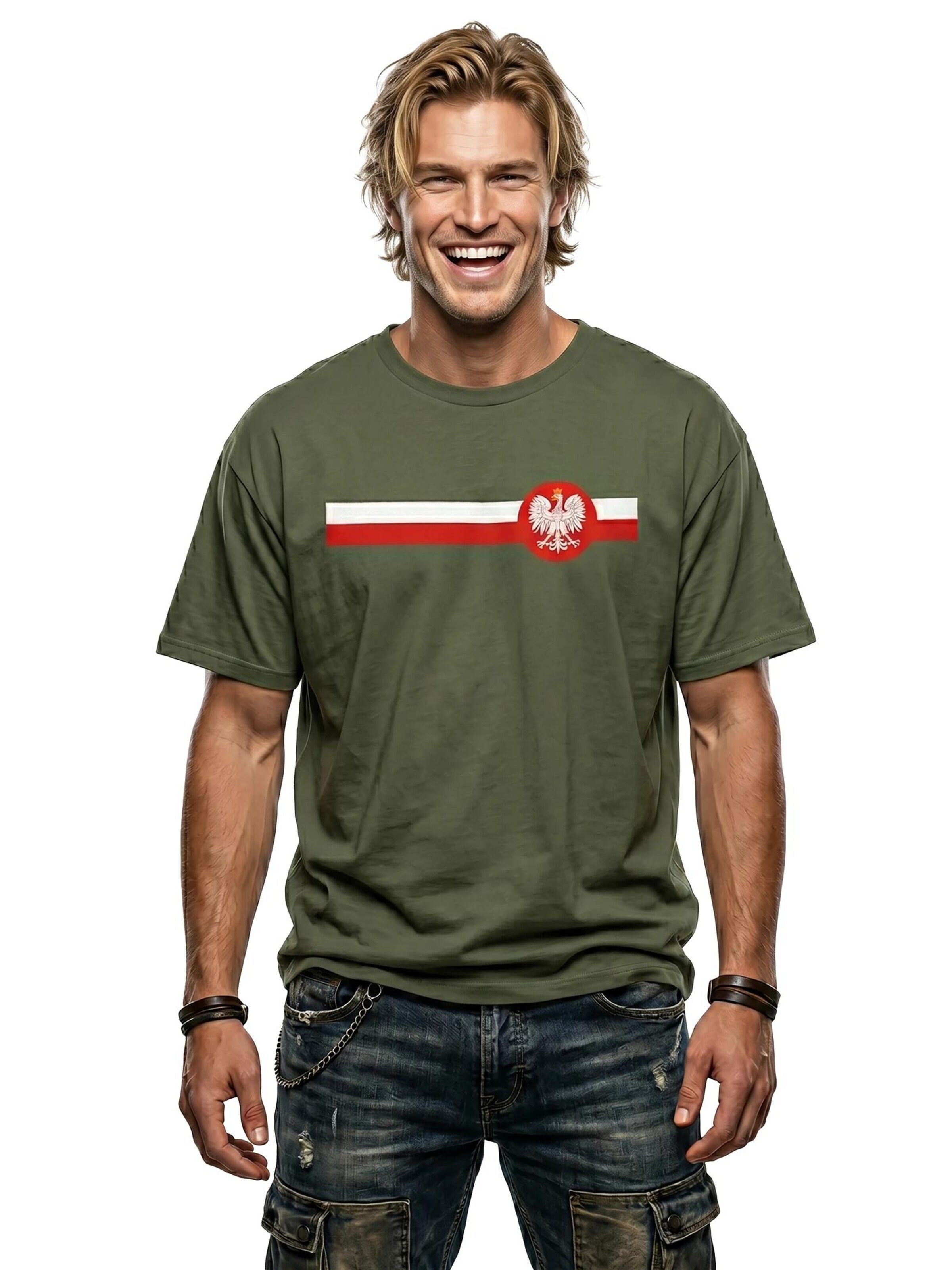 MAKAYA Shirt 'Polen Wappen' in Green