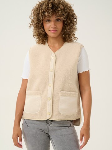 Cream Vest 'Bami' in Beige: front