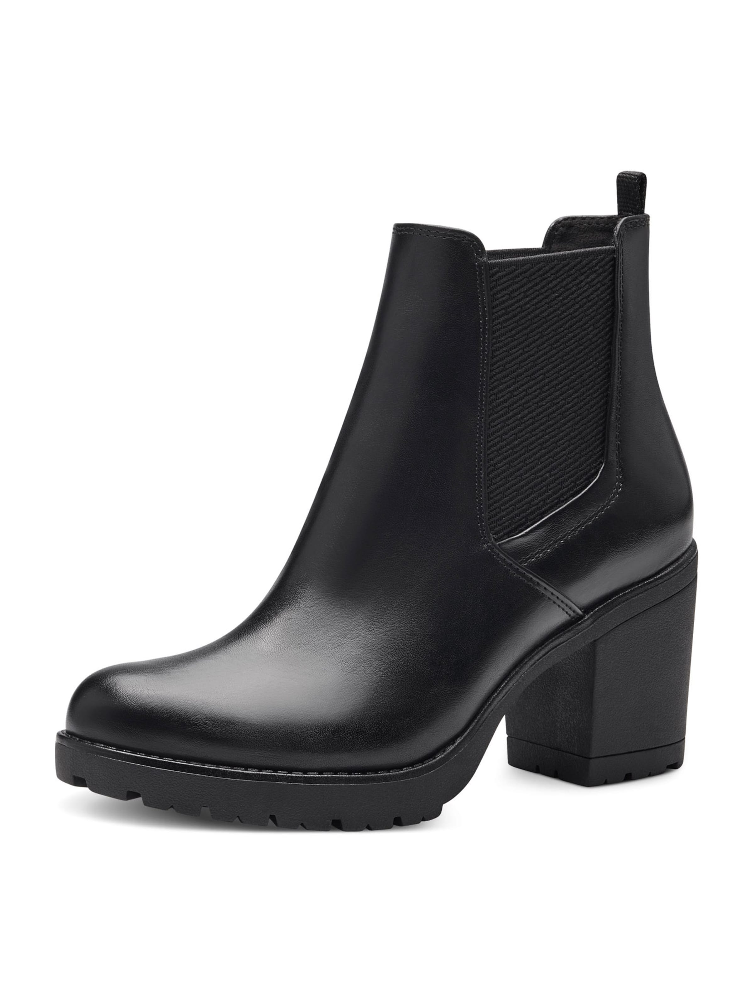MARCO TOZZI - Botas Chelsea en negro: frente