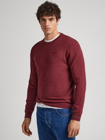 Pepe Jeans Neulepaita 'ANDRE CREW NECK' värissä punainen: edessä