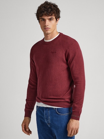 Pepe Jeans Sveter 'ANDRE CREW NECK' - Červená: predná strana