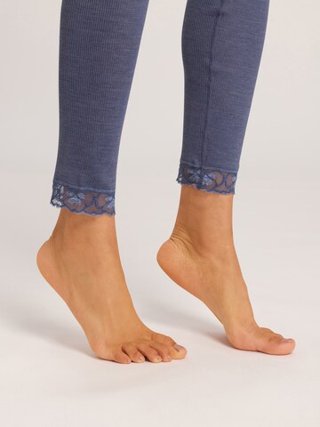 Hanro Regular Leggings ' Woolen Lace ' in Blue