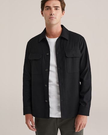 WE Fashion Regular Fit Hemd in Schwarz