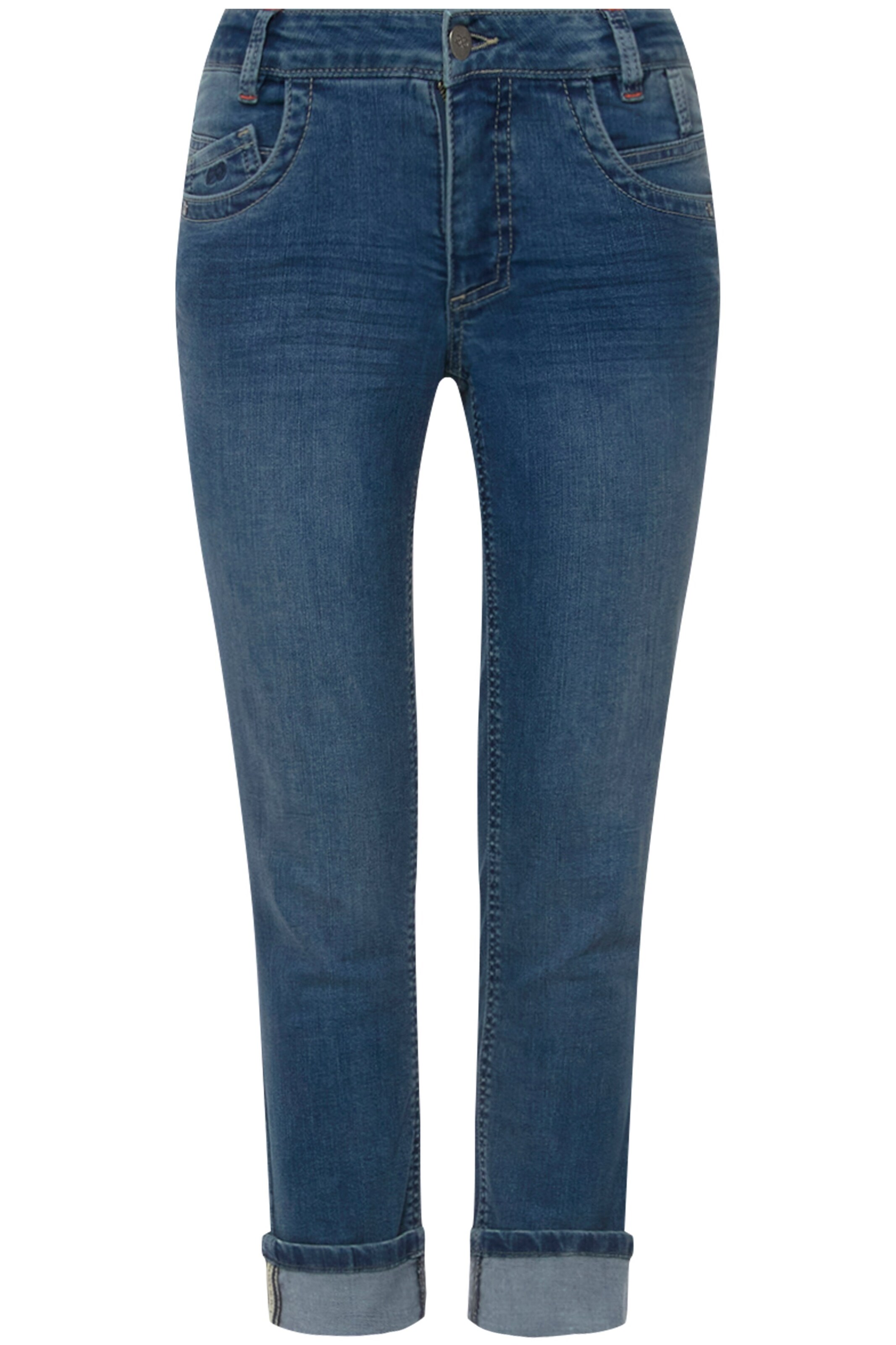 LAURASØN Slimfit Jeans in Blauw: voorkant