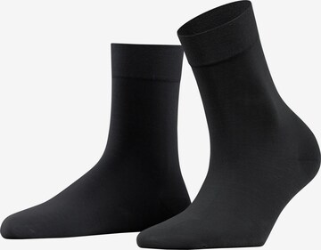 FALKE Socken 'Fine Softness' in Schwarz: Vorderseite