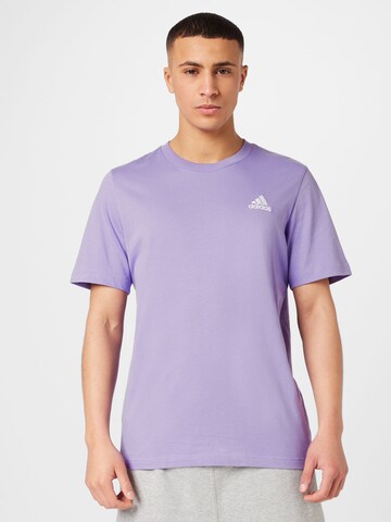 ADIDAS SPORTSWEAR Funkční tričko 'Essentials Embroidered Small Logo' – fialová: přední strana