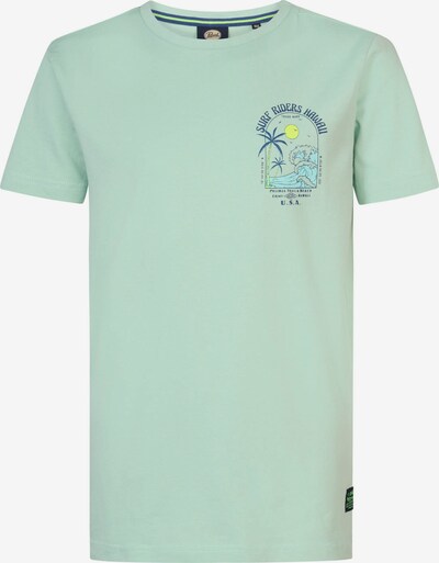 Petrol Industries Shirt 'Beachy' in navy / aqua / hellgelb / pastellgrün, Produktansicht