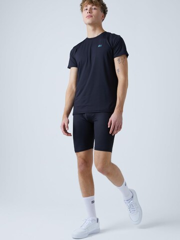 Skinny Leggings 'Short Tights mit Taschen' SPORTKIND en noir