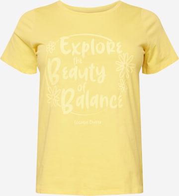 Vero Moda Curve T-Shirt 'SIMONE' in Gelb: predná strana