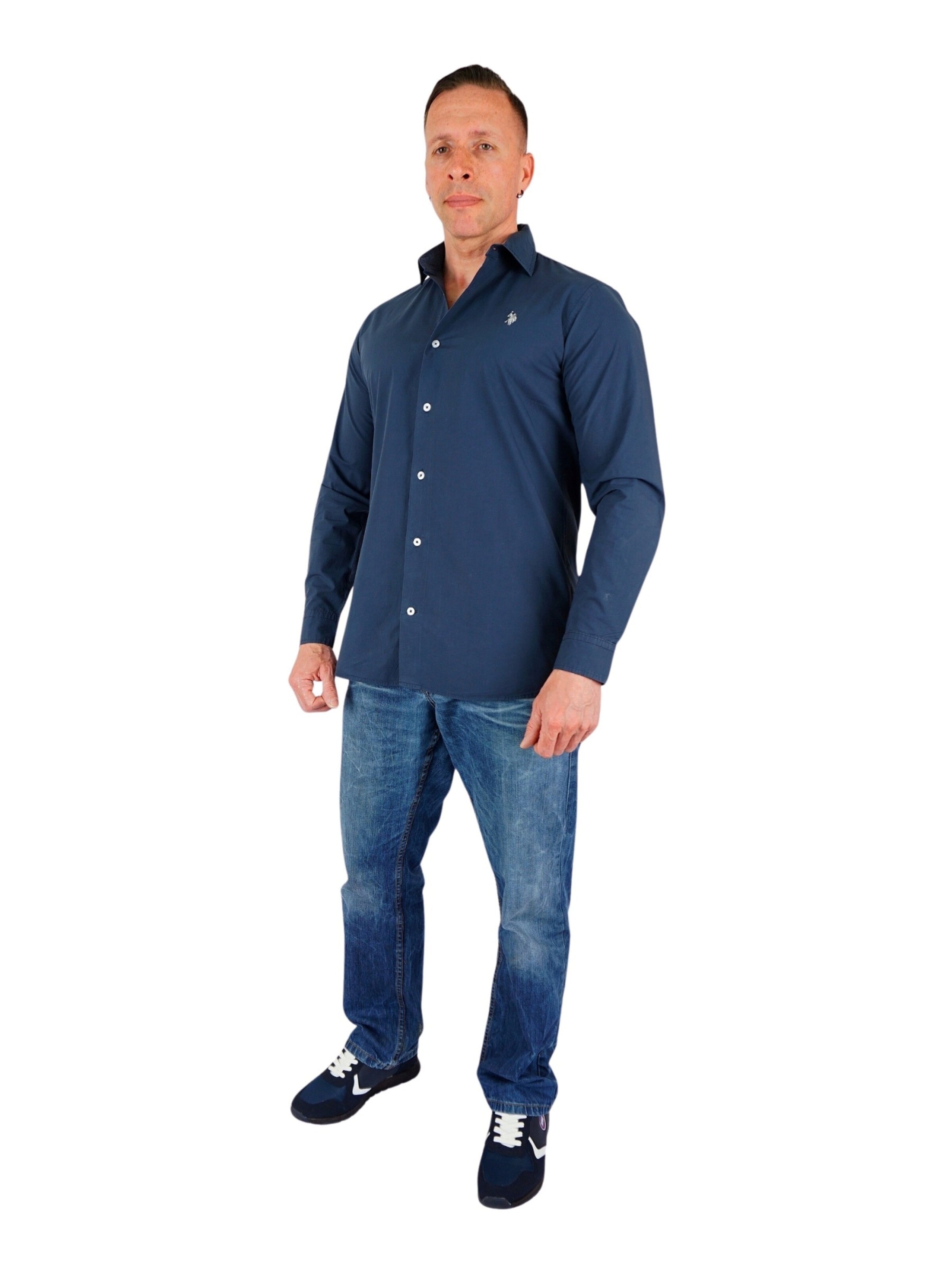 U.S. POLO ASSN. Regular fit Button Up Shirt in Blue