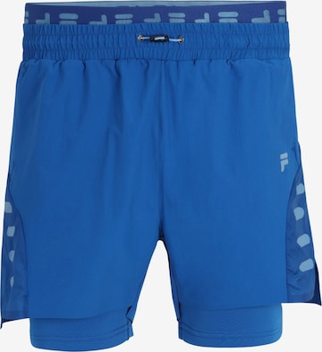 FILA Regular Workout Pants 'ROUBAIX' in Blue: front