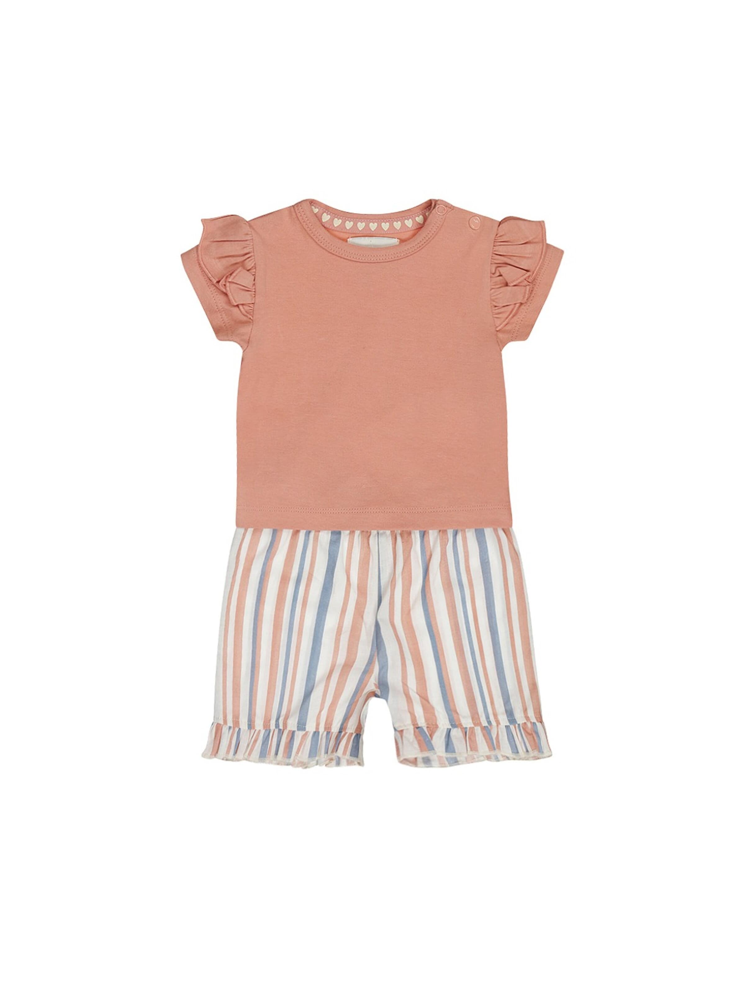 Dirkje Set '2 pc set, T-shirt, Shorts' in Roze: voorkant