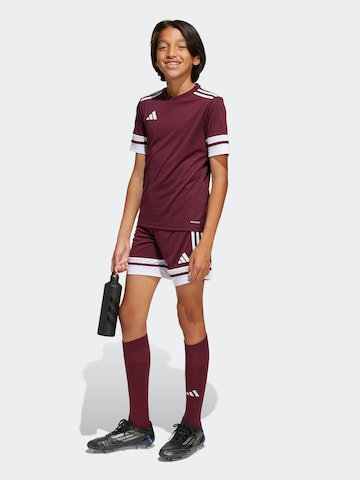 sarkans ADIDAS PERFORMANCE Standarta Sporta bikses 'Squadra 25'