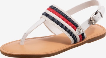 TOMMY HILFIGER Teenslipper in Beige: voorkant