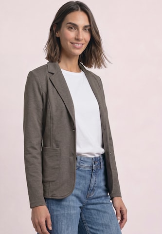 STREET ONE Basic Blazer in Unifarbe in Braun: Vorderseite