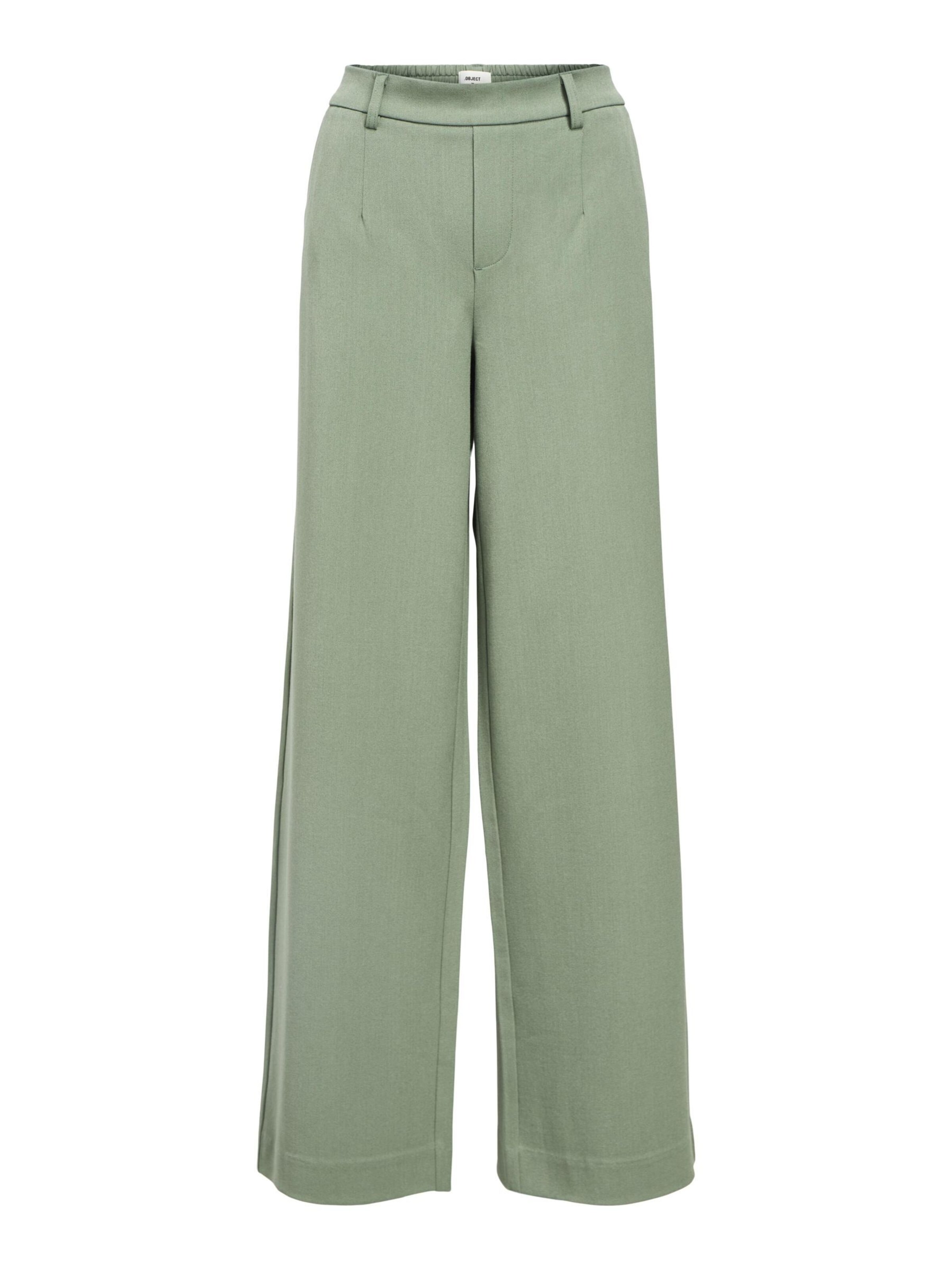 OBJECT Wide Leg Hose in Grün | ABOUT YOU