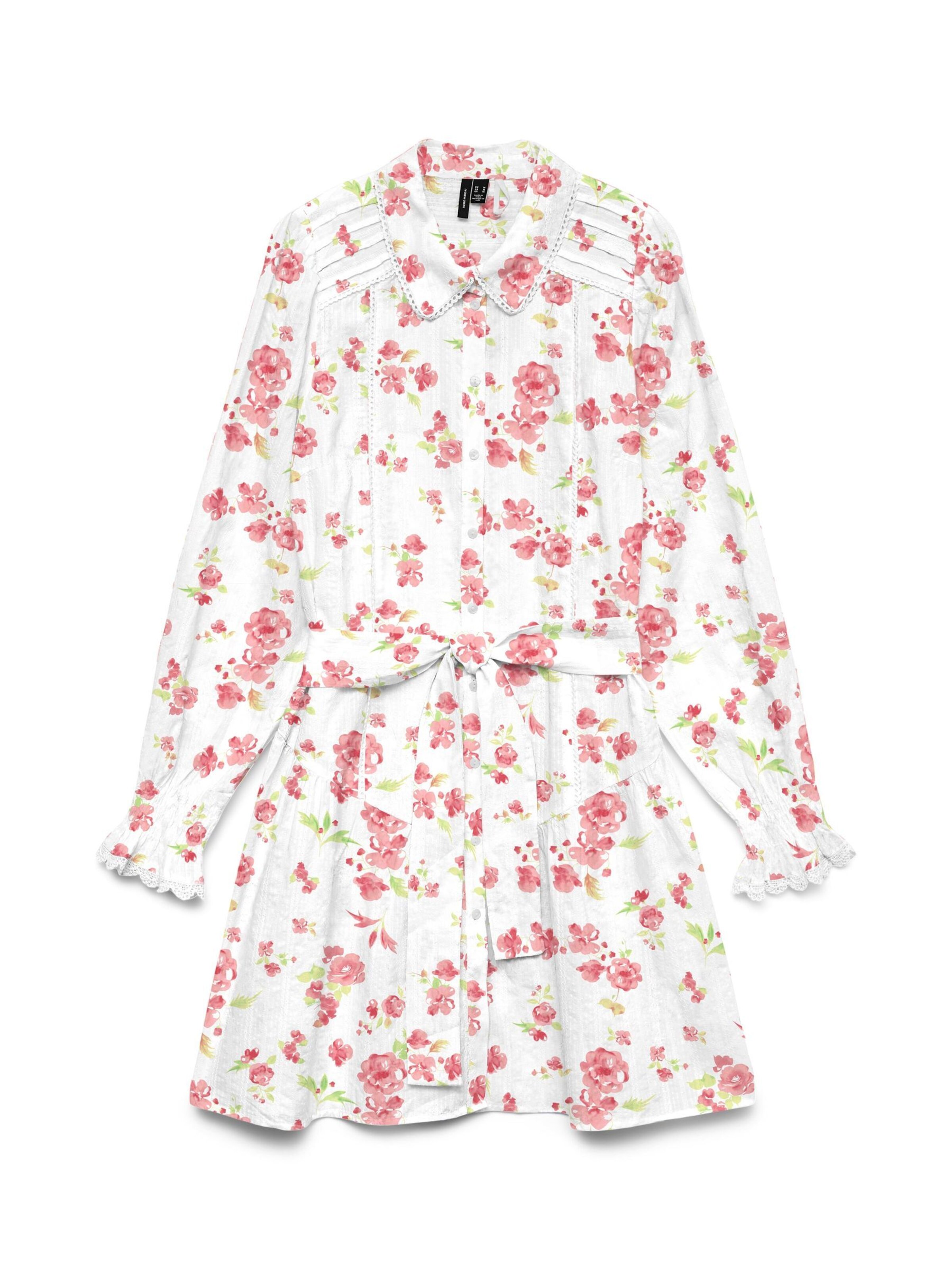 VERO MODA Blusekjole 'VMGry' i lysegrøn / lyserød / gammelrosa / hvid, Produktvisning