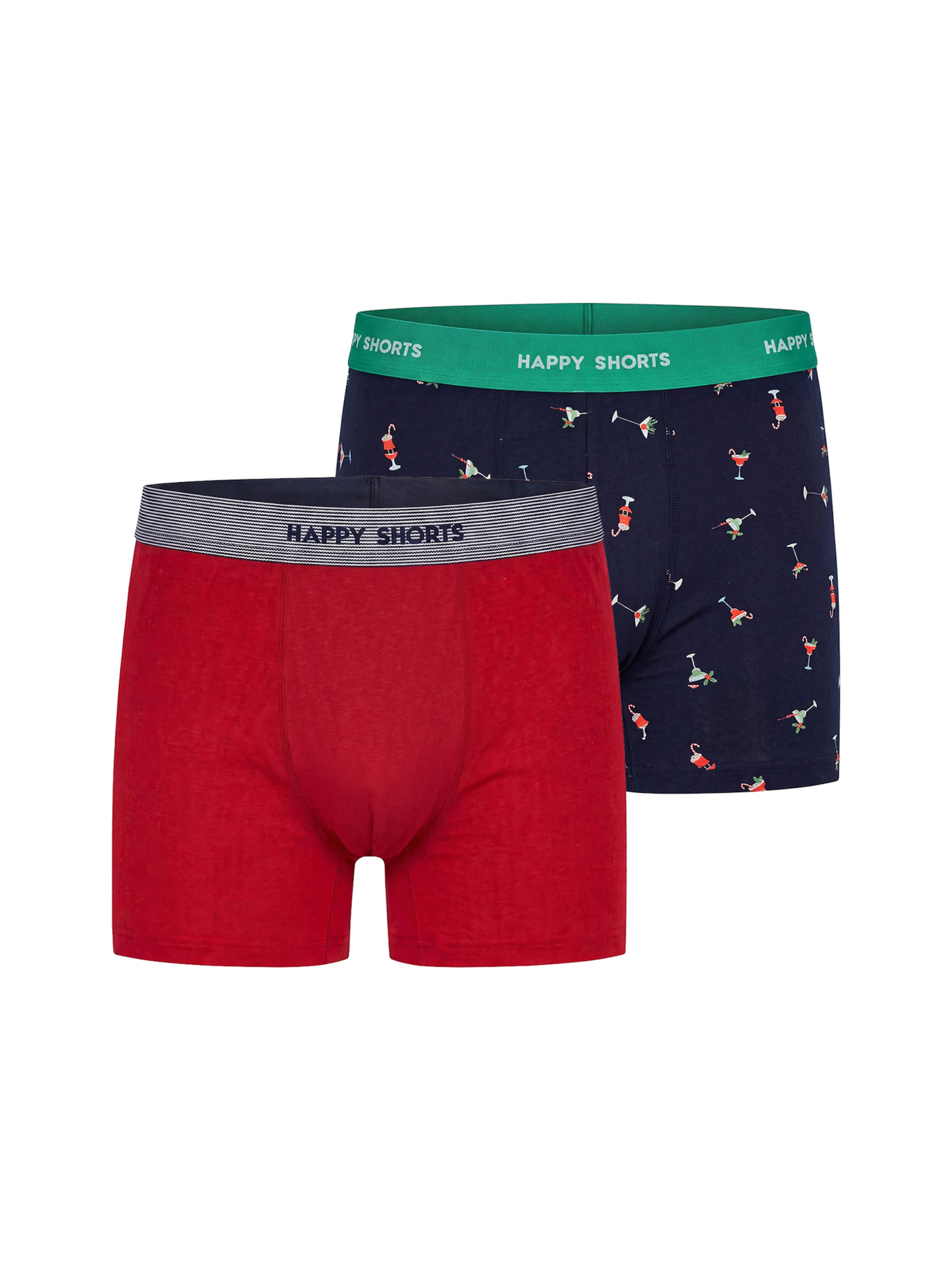 Boxers ' Jersey X-Mas ' Happy Shorts en bleu : devant