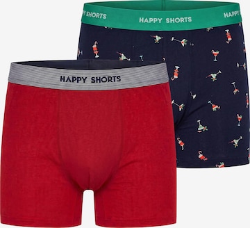 Boxers ' Jersey X-Mas ' Happy Shorts en bleu : devant
