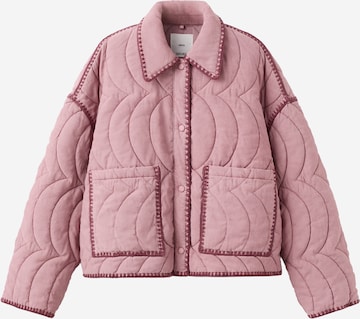 Giacca di mezza stagione 'Zigzag' di MANGO in rosa: frontale