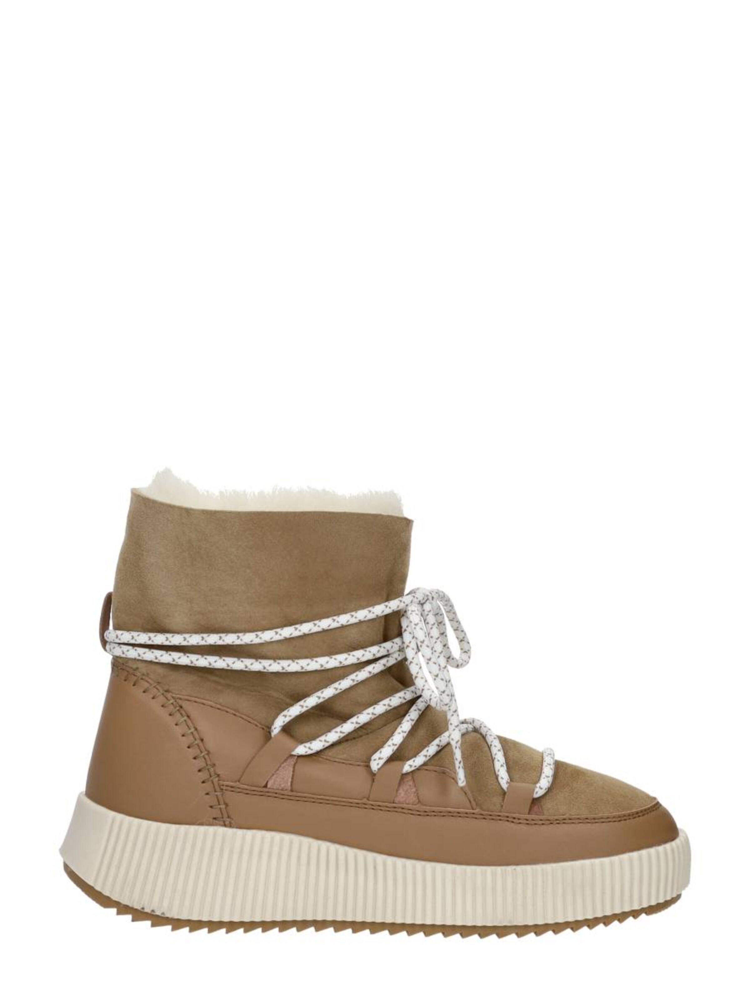 Palpa Boots 'Enkellaarsjes Plat' in Beige
