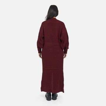 Cappotto in maglia di Elara in rosso