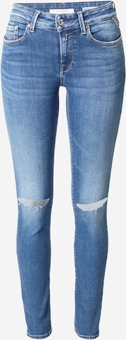 REPLAY Skinny Jeans 'NEW LUZ' in Blauw: voorkant