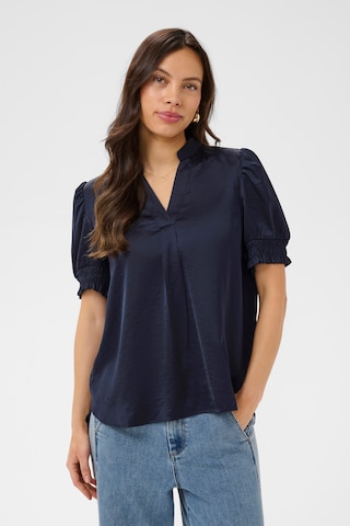 SAINT TROPEZ Bluse 'Panan' in Blau: Vorderseite