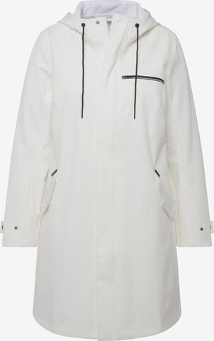 Ulla Popken Between-Seasons Coat in White: front