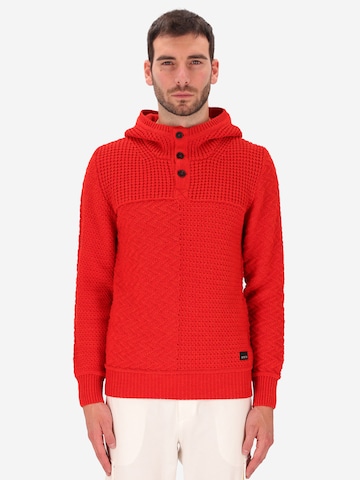 Distretto12 Trui 'Zoltan' in Rood: voorkant