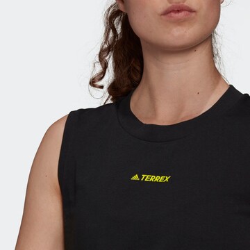 ADIDAS TERREX Skinny Sportovní top – černá
