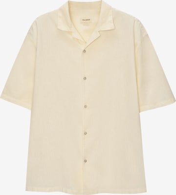 Pull&Bear Button Up Shirt in Yellow: front