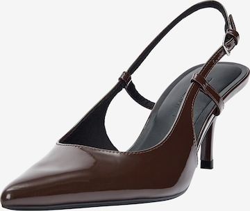 Pull&Bear Slingpumps in Bruin: voorkant