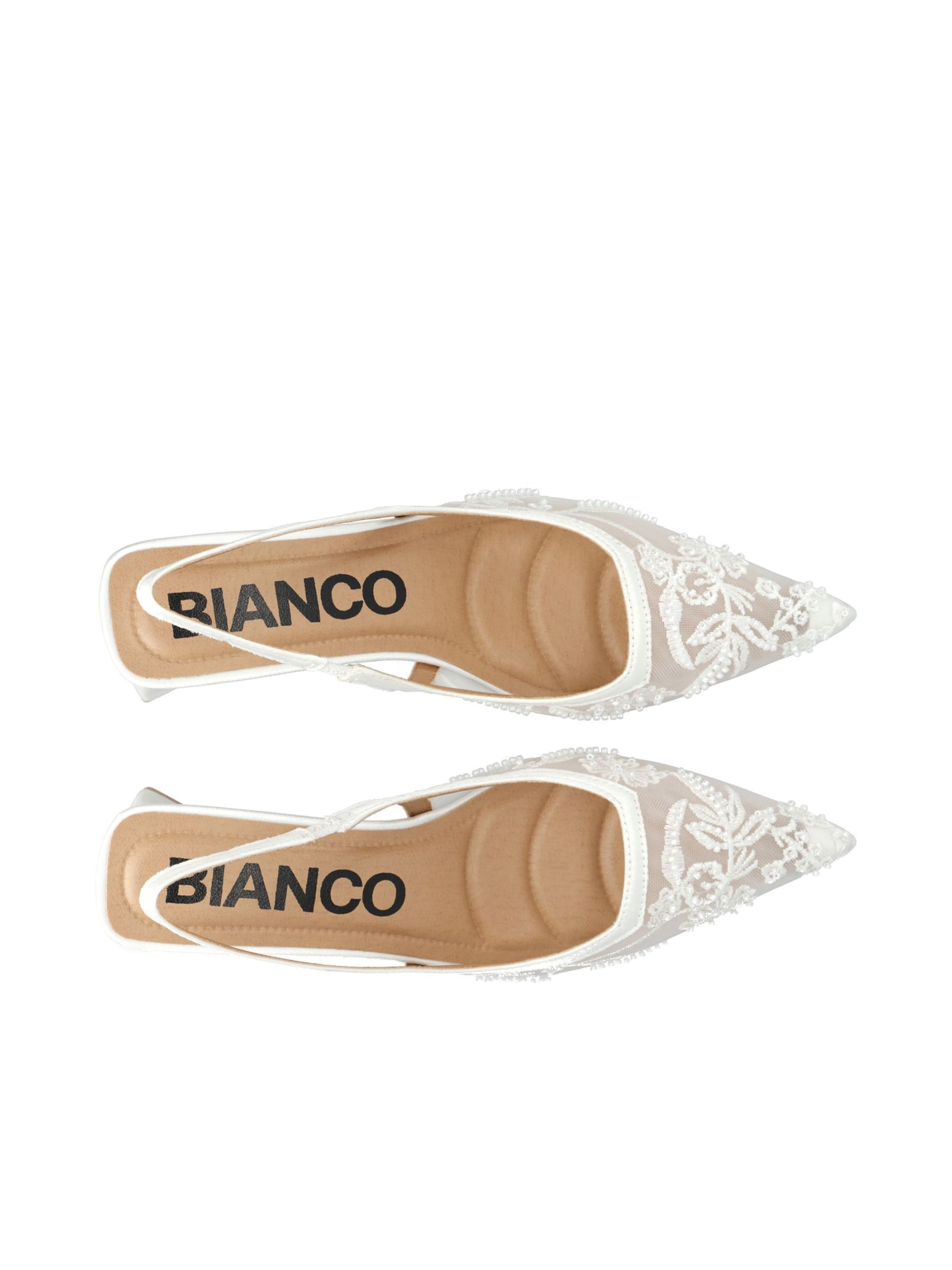 Escarpins à bride arrière 'Maralyn' Bianco en blanc