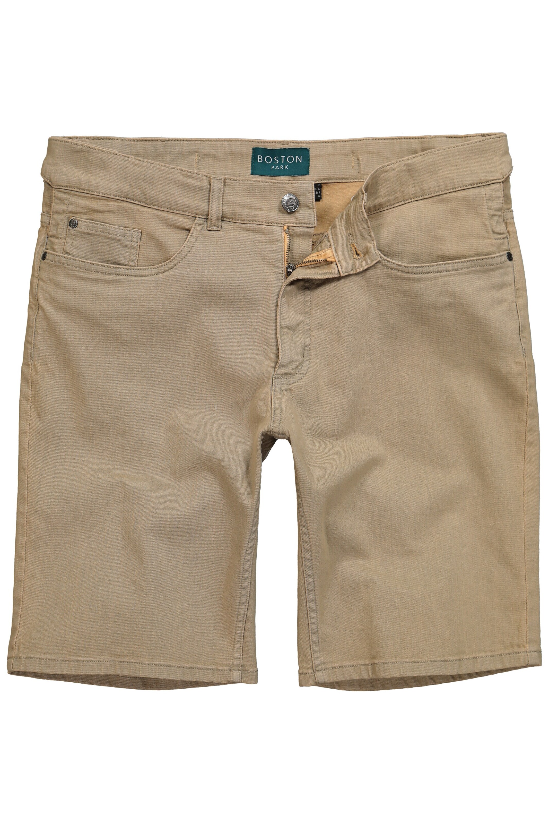 Boston Park Regular Jeans 'Bermuda' in Beige: Vorderseite