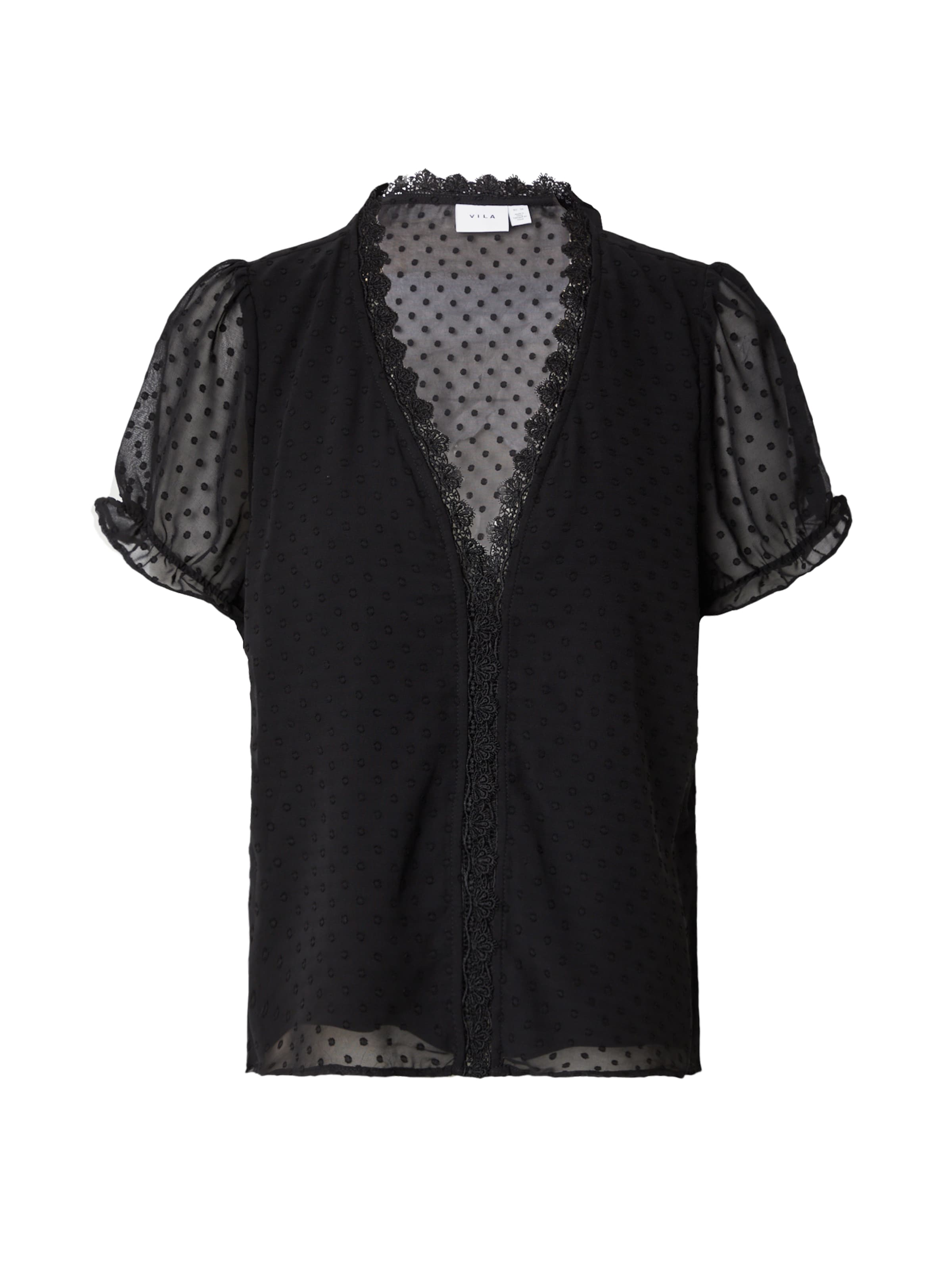 VILA Bluse 'VIDOBBA' i sort: forside