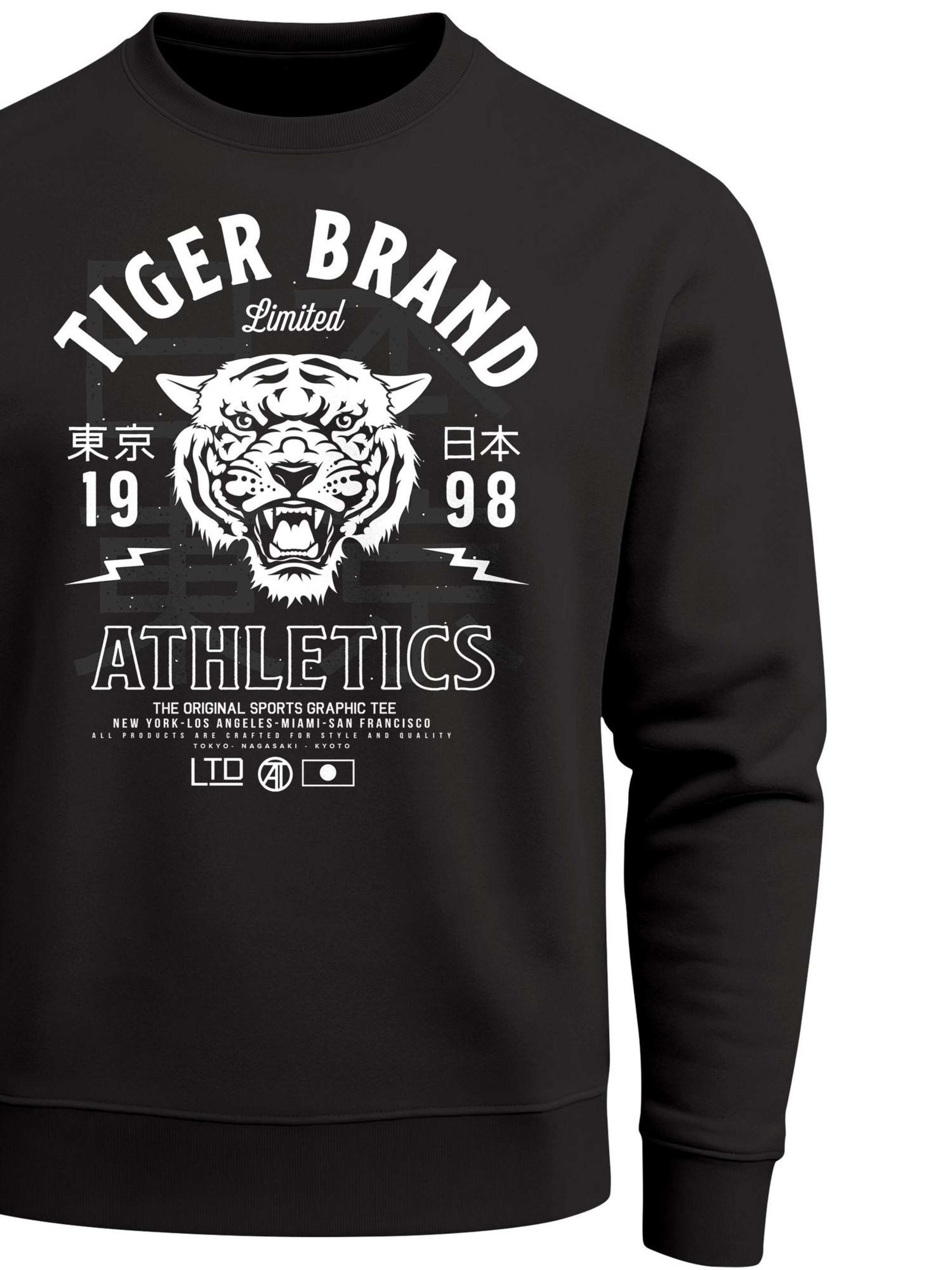 Neverless Sweatshirt 'Tiger'‌‌‌‌‌‌‌‌ in Schwarz