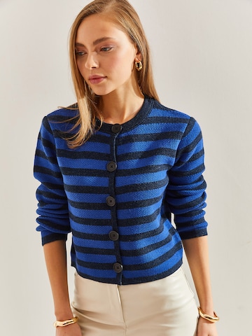 Bianco Lucci Gebreid vest in Blauw: voorkant