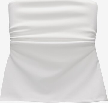 Pull&Bear Top w kolorze biały: przód
