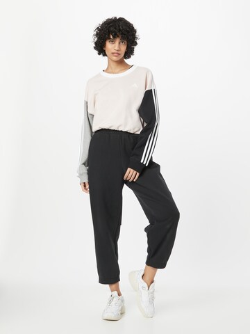 ADIDAS SPORTSWEAR Athletic Sweatshirt 'Essentials 3-Stripes ' in Beige