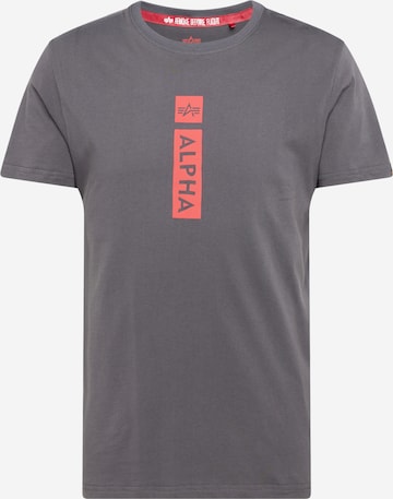 T-Shirt ALPHA INDUSTRIES en gris : devant