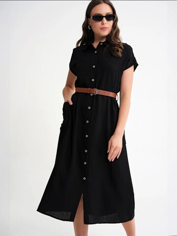 MixRay - Vestidos camiseiros em preto