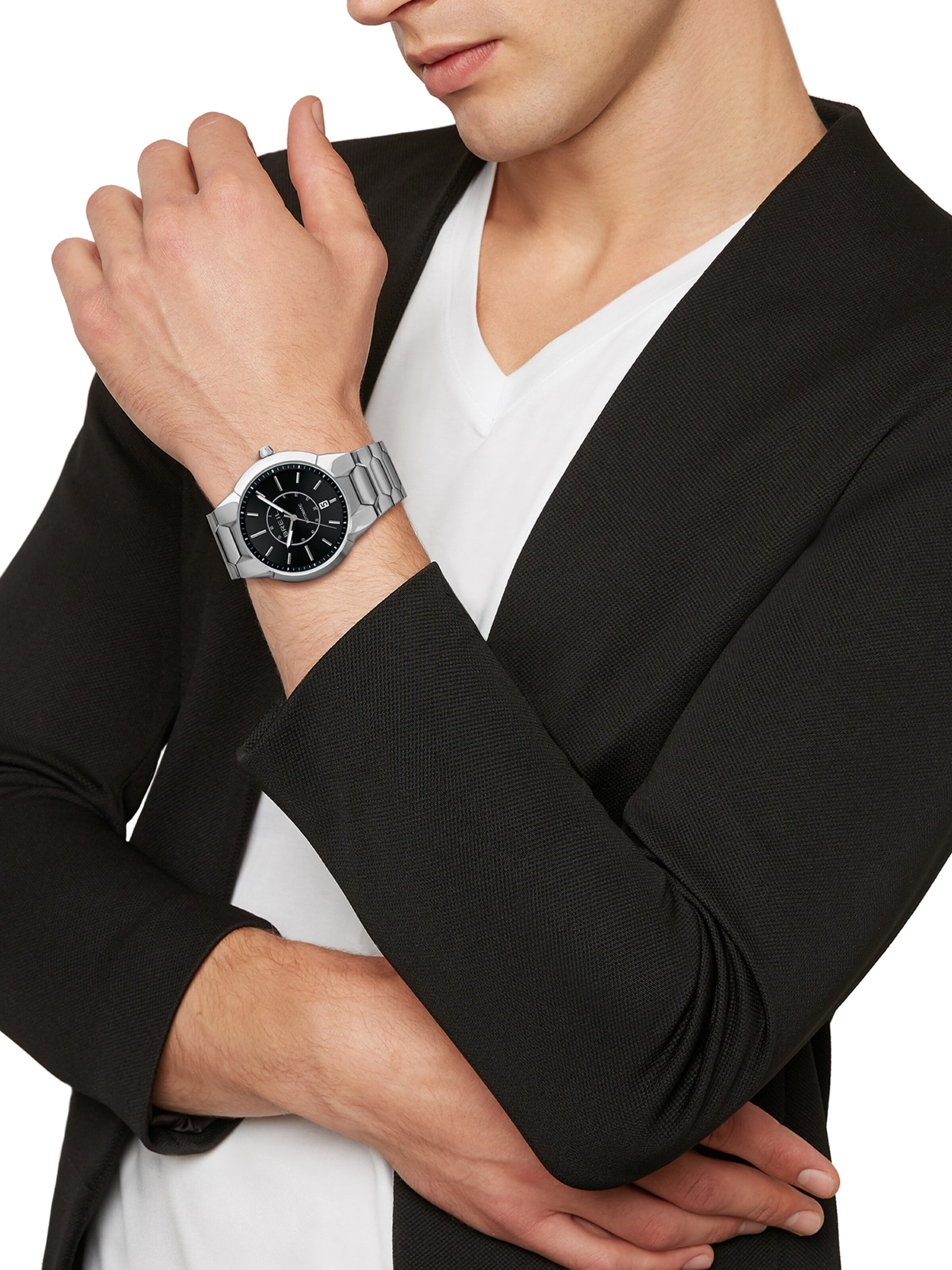 Montre à affichage analogique 'New One' Breil en argent