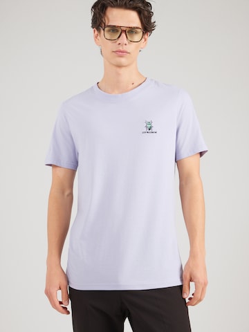 T-Shirt Lindbergh en violet : devant
