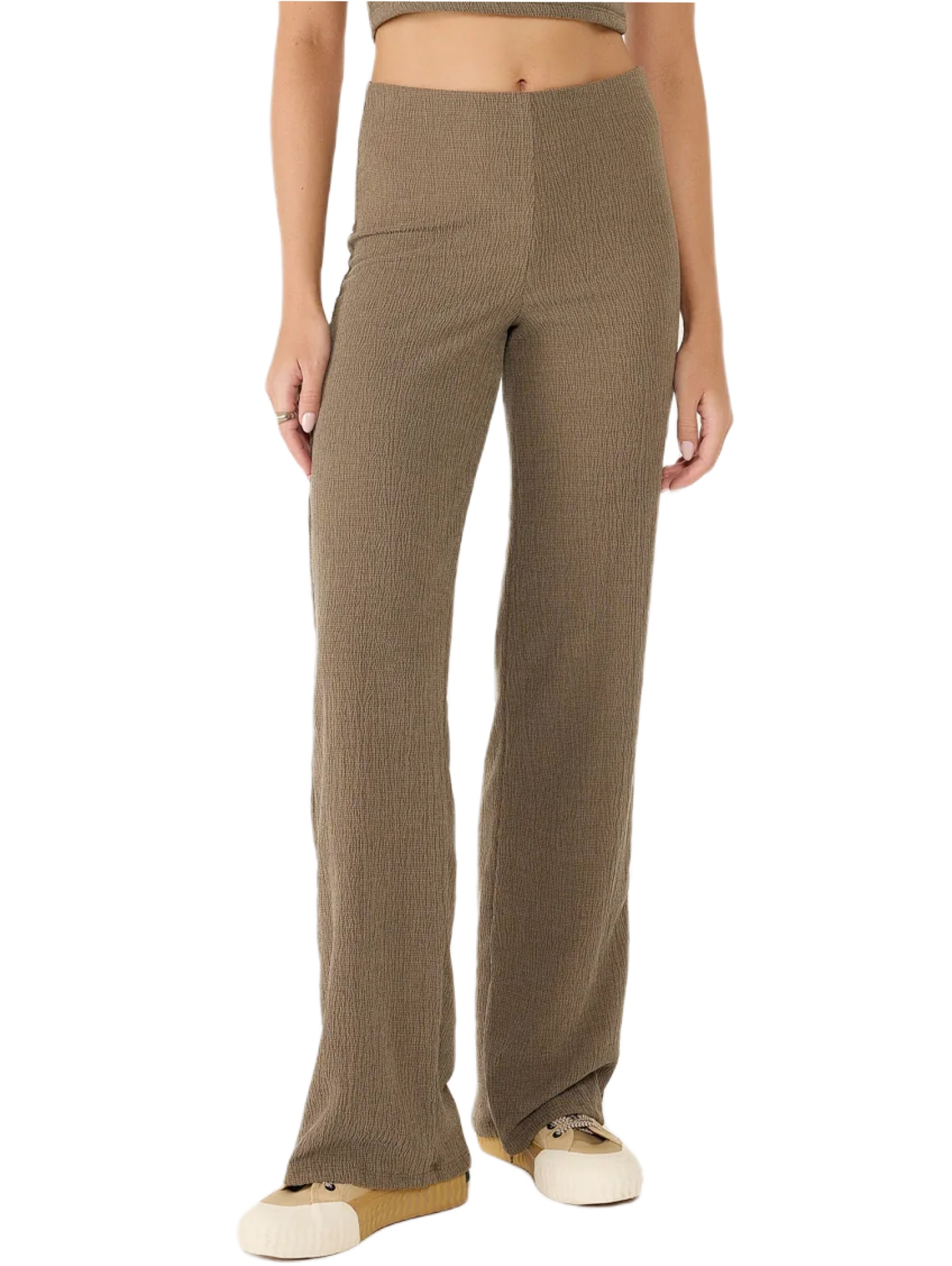 No Matter What Wide leg Broek in Groen: voorkant