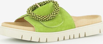 GABOR Mules in Green: front
