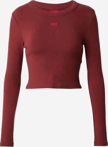 sarkans HUGO T-Krekls 'Dafilomena': no priekšpuses